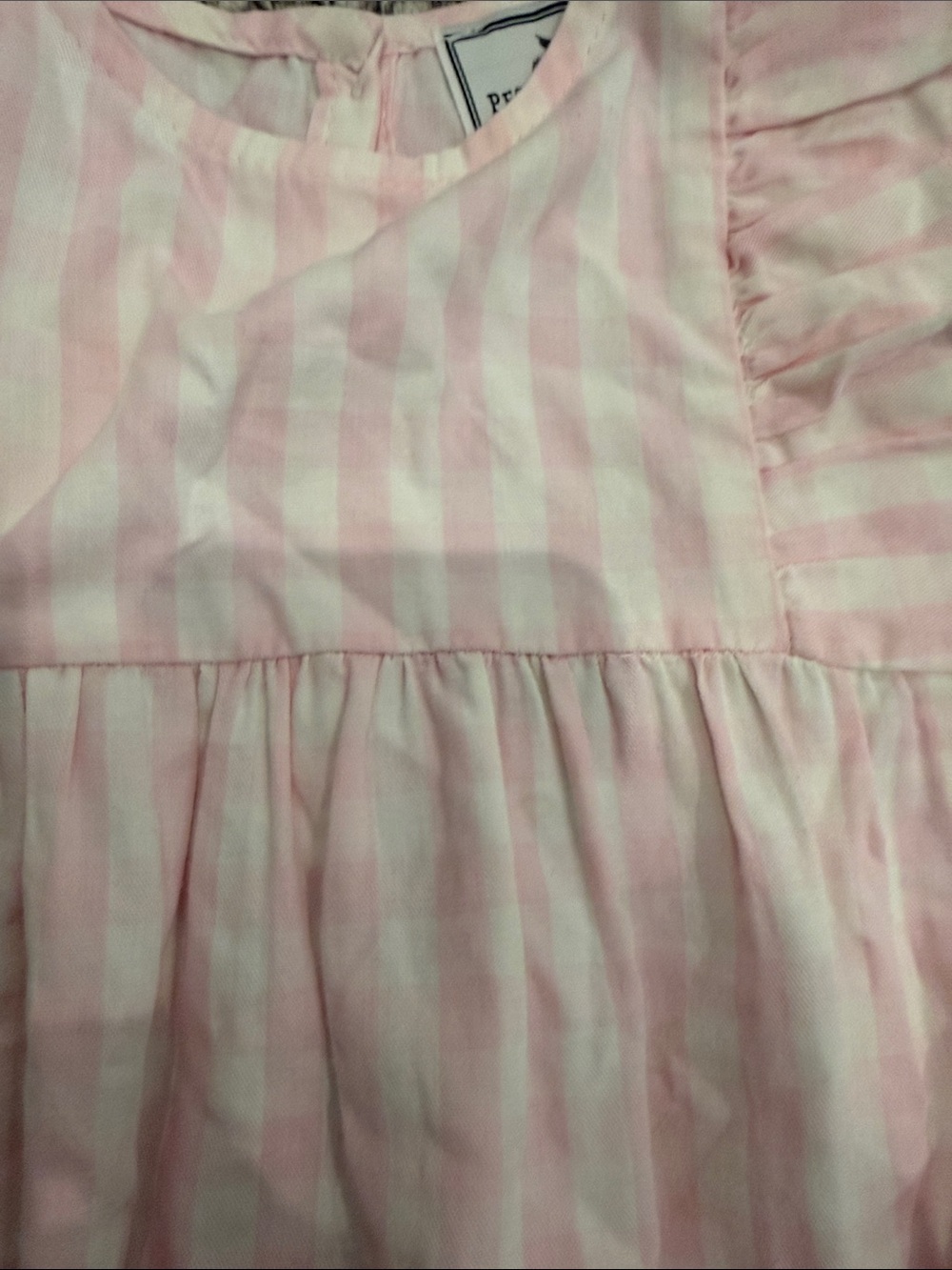 Pink Striped Ruffle Baby Bubble Romper - Picture 3 of 3